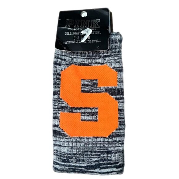 Victoria’s Secret PINK Collegiate Collection Crew Socks One Size - Picture 1 of 3